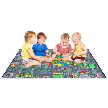 Children's Crawling Mat Road Traffic System Kid Floor Carpet Children's Parking Lot Traffic Game Carpet Traffic Road Carpet Toy 1