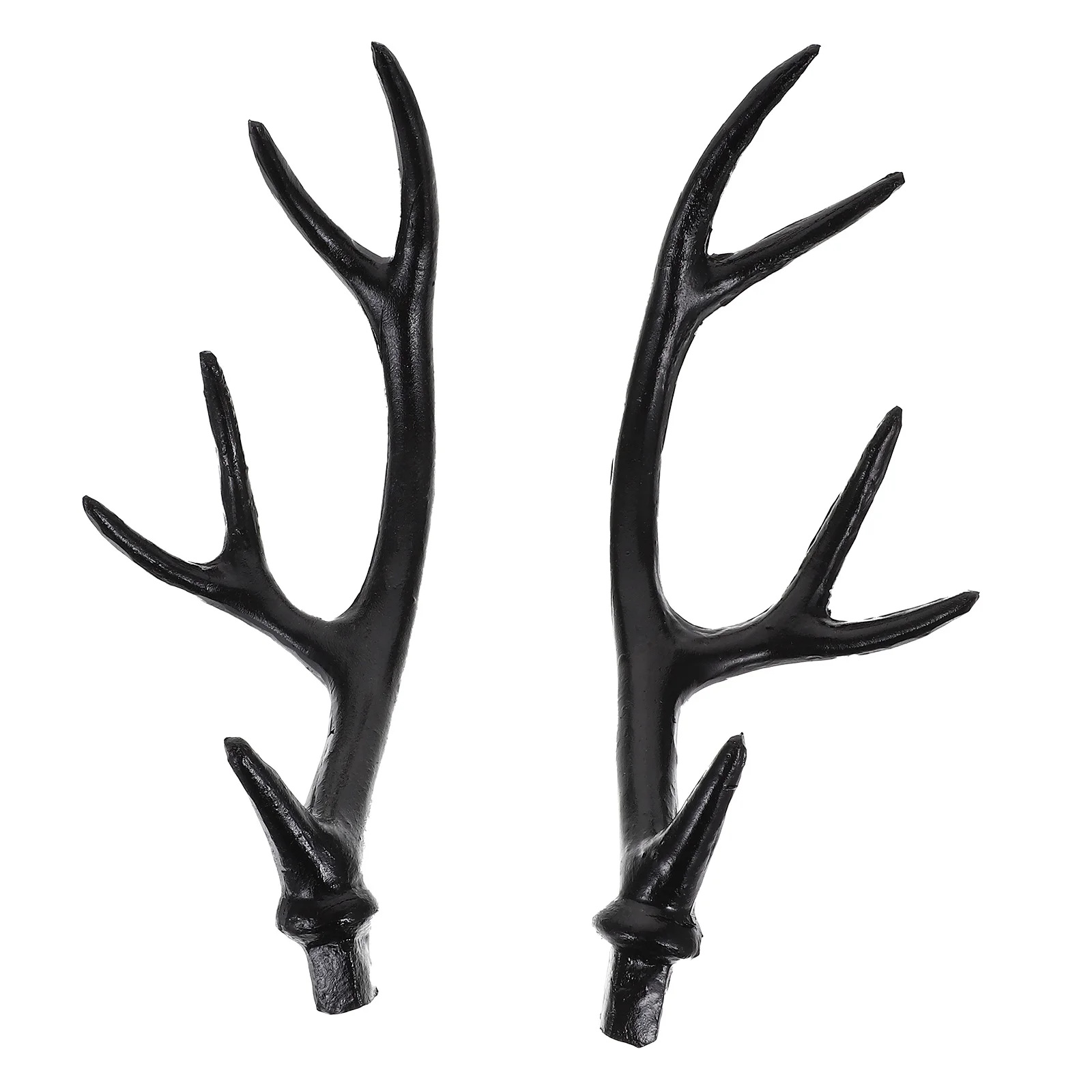 1Pair Simulated Deer Horn Headdress Halloween Hairwear Cosplay Accessory Black