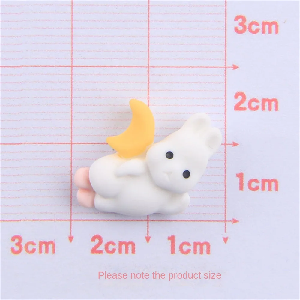 1/3/5PCS Resin Cream Glue Ornaments Cartoon Jewelry Decoration Resin Cream Angel Bunny Decor