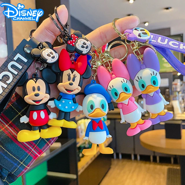 Nuovi portachiavi Disney portachiavi in Silicone topolino per coppie  portachiavi Cute Anime bigiotteria Kawaii Donald Duck portachiavi per auto  - AliExpress