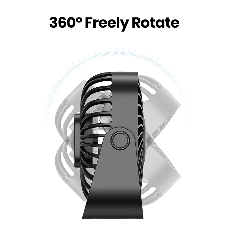 USB Small Portable Fan New 4 Inch Desk Table Quiet 3 Speed Adjustable Personal Fan 360°Adjustment Standing For Room Home Camping 6 Sc58807d78dfe403389723cd1b30d72e1O