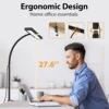 Led Desk Lamp for Office Home Bright Double Head Desk Light with Clamp Architect Task Lamp Dimming Adjustable Flexible Gooseneck 3
