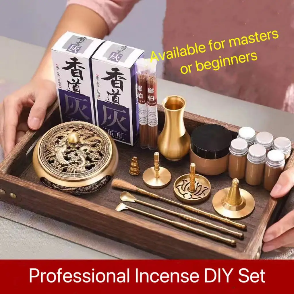2023 황동 향 만들기 키트, 왁스 멜트 향 버너, 휴대용 DIY 수제 향수 도장 몰딩 도구, 향 액세서리