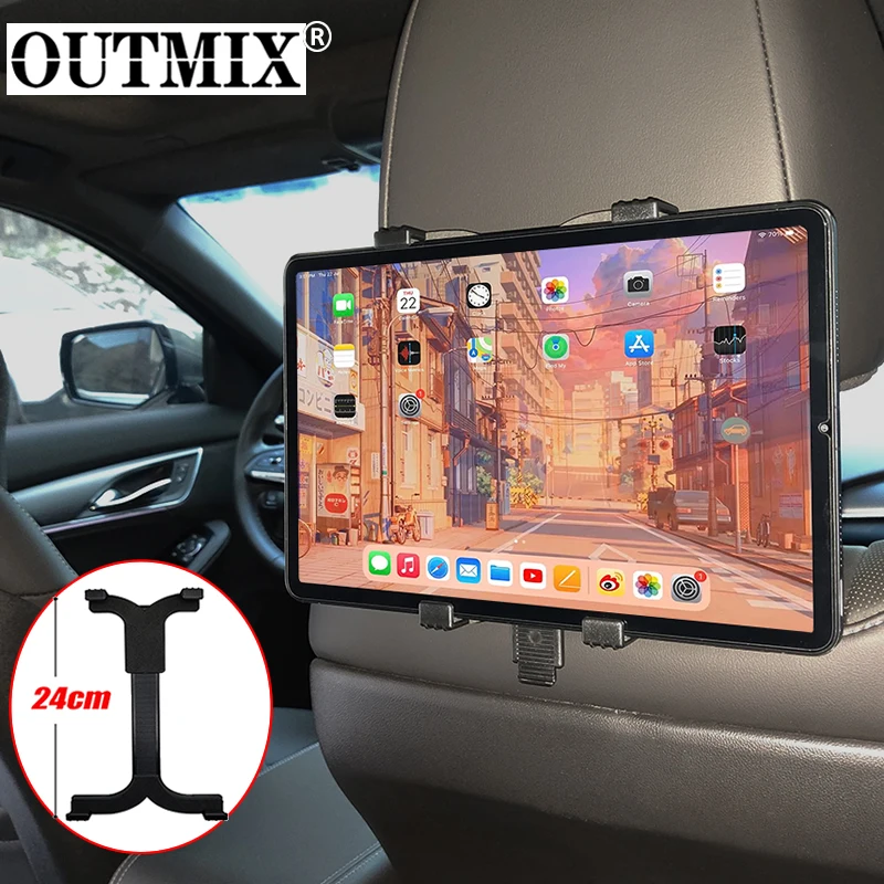 Outmix 712.9 Polegadas a Bordo Tablet Carro Titular para Ipad ar ar Pro 9.7 Assento Traseiro Suporte Suporte Suporte Tablet Acessórios em Carros
