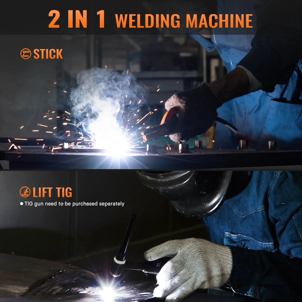 HITBOX 2 in 1 Welding Machine MMA/Lift TIG Ultra-mini IGBT Inverter LED Display 10-200A Portable Home Welder ARC200 Mini3