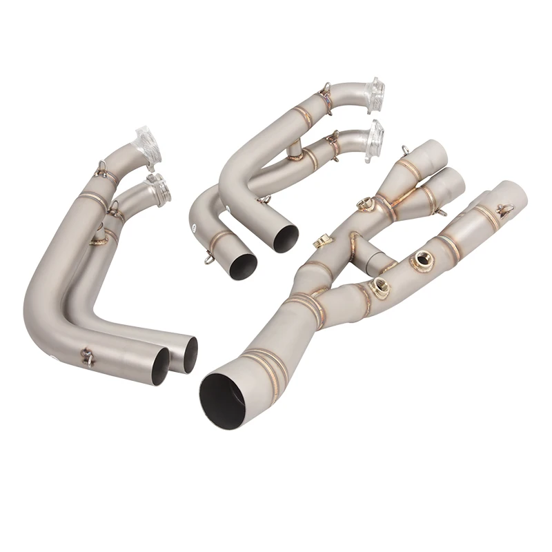 För BMW S1000R 2021-2023 S1000RR 2019-2023 Avgassystem Header Mitt Link Pipe 60mm Ljuddämpare Escape No DB Killer Rostfritt Stål - - Racext 21