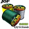 JOF Fishing Line 500M 4/8/16 Strands Wear-resistant Multifilament Braided Wire x4/x8/x16 10LB-200LB Fishing Accessories PE Line 1