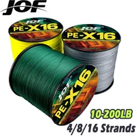 JOF Fishing Line 500M 4/8/16 Strands Wear-resistant Multifilament Braided Wire x4/x8/x16 10LB-200LB Fishing Accessories PE Line 1