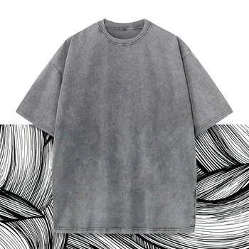 Summer Cotton Washed T-shirt for Women Men Loose O-Neck Oversized Tee Korean Y2k Female Clothes Casual Vintage Short Sleeve Tops