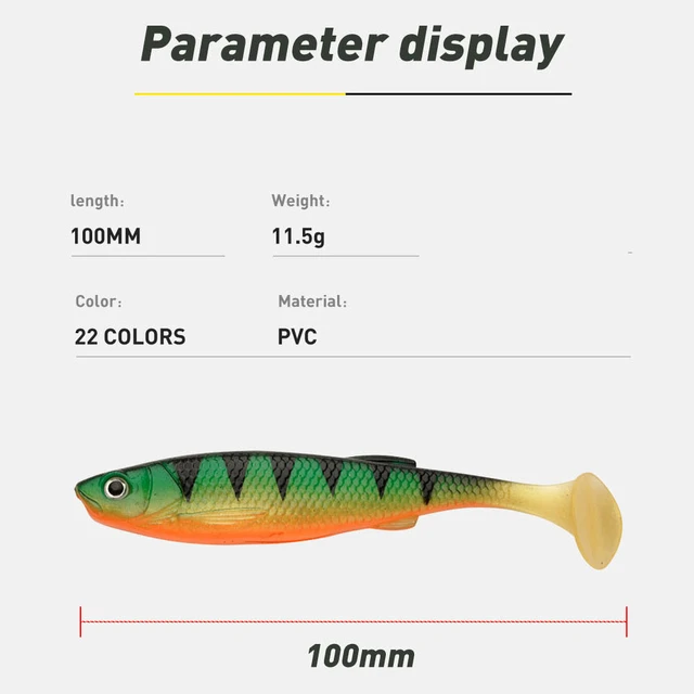 Soft Imitation Bait, Fake Lure, Minnow Simulation, T-tail