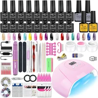 Professional Nail Set UV Nail Lamp With Nail Gel Polish Kit And Electric Nail drill Full Manicure Tools Sets For Salon and Home 1
