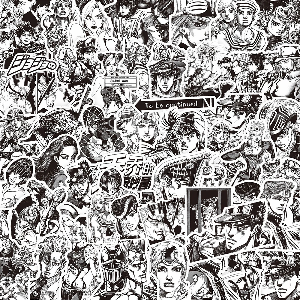 10/30/77pcs JoJo Bizarre Adventure Cartoon Stickers Kujo Jotaro Higashikata Josuke Bruno Buccellati