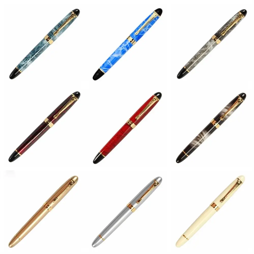

Dazzle Blue Fountain Pen Luxury Classic Style 0.5mm Nib Metal Fountain Pen Signature Drawing Inking Pens School Supplies