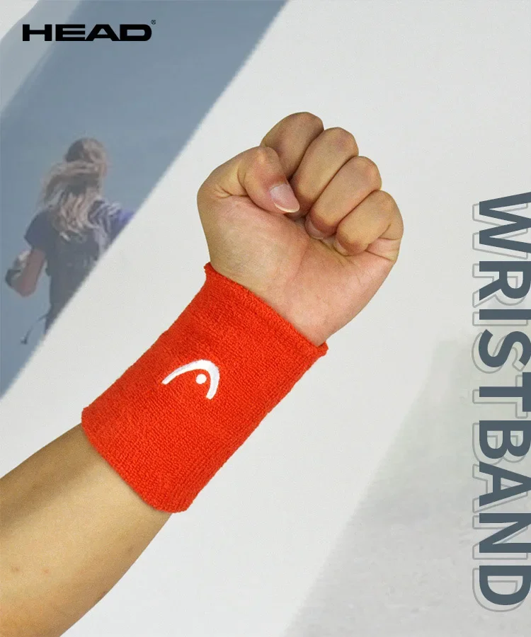 Description Picture 2 of itemOriginal HEAD Tennis Wristband Badminton Sport Wristband Cotton Comfortable Sweat Wiping Non Slip Wristband