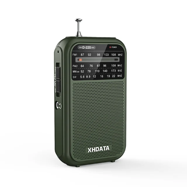 XHDATA D-220 Vintage Retro Radio FM 1-2/MW (9K/10K) /SW 4 Bands Portable Pocket Radio High Sensitivity DSP Digital Radio D220 7