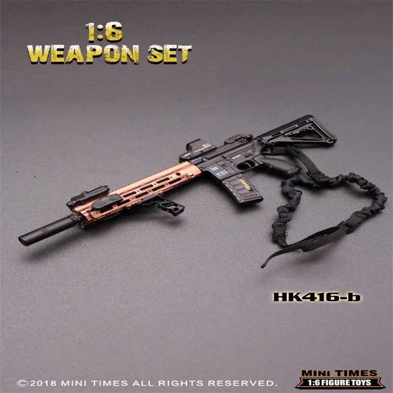 Little Mini Times Toys HK416 M4 1/6 Männlicher Soldat Plastik-Mini-Gewehrmodell Spielzeugzubehör Passend für 12'' Actionfiguren Auf Lager – Detail 6