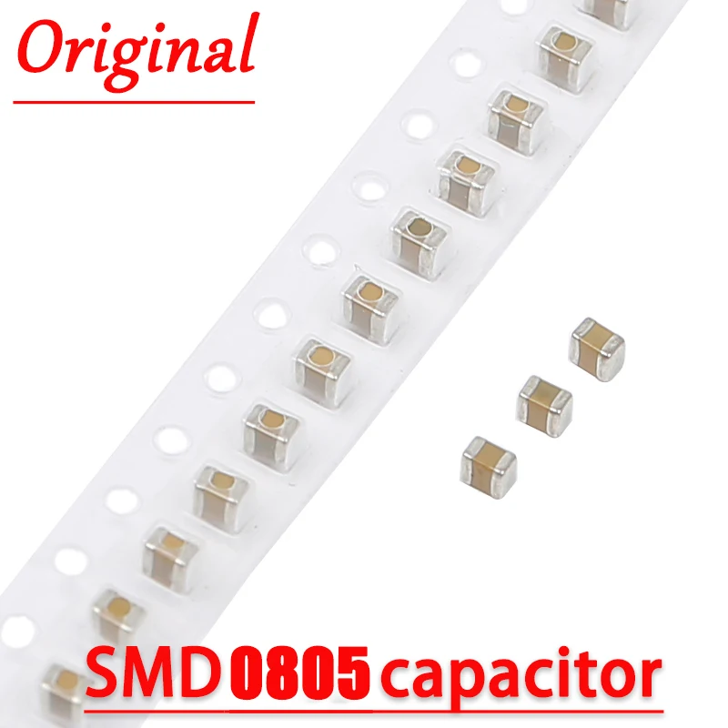 200pcs 0805 100nF 104K 0.1uf 100V X7R 10% error smd thick film chip multilayer ceramic capacitor
