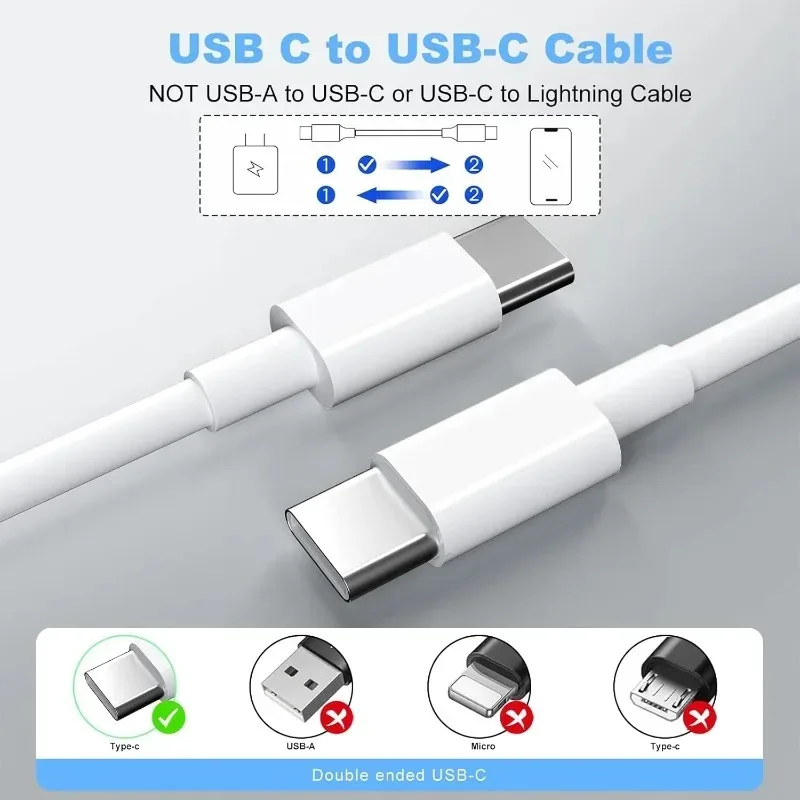 1-3개입 120W 듀얼 USB-C 타입 C 초고속 충전 데이터 케이블 (아이폰17, 삼성, 화웨이용) 퀵 코드 전송 케이블 1m/1.5m/2m