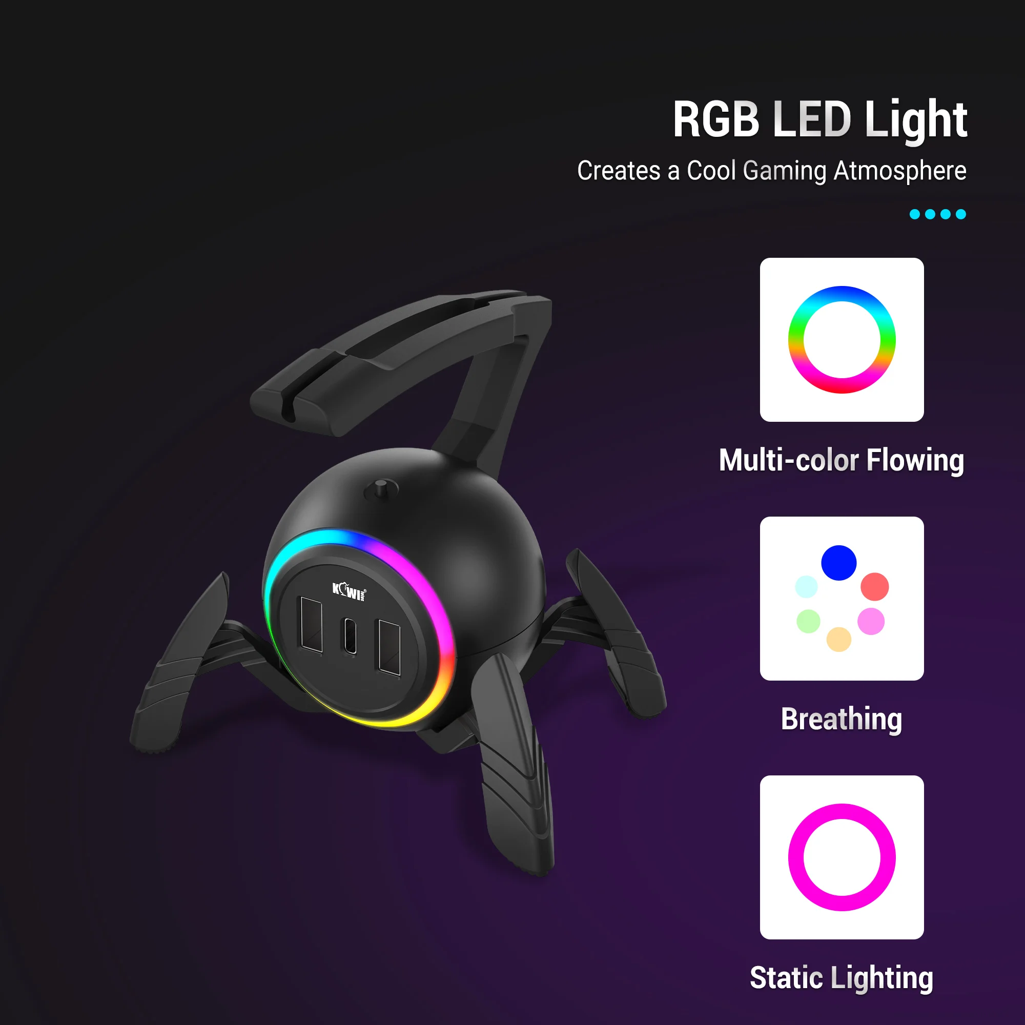 새로운 마우스 케이블 홀더 RGB 라이트 게이밍 마우스 번지 코드 클립 와이어 정리기 e스포츠 마우스용 유연한 와이어 정리기 완벽한 게임 플레이에 적합