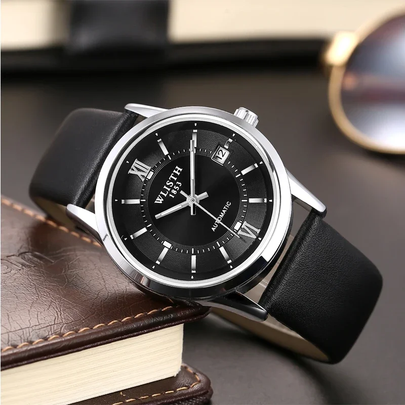 Luxury Men's Automatic Stainless Steel Waterproof Luminous Casual Wristwatch