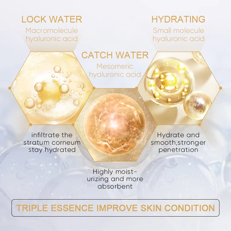 7pcs/Kit SADOER Ampoule 24K Gold  Serum for Face Moisturizing Brightening Hydrating Facial Essence