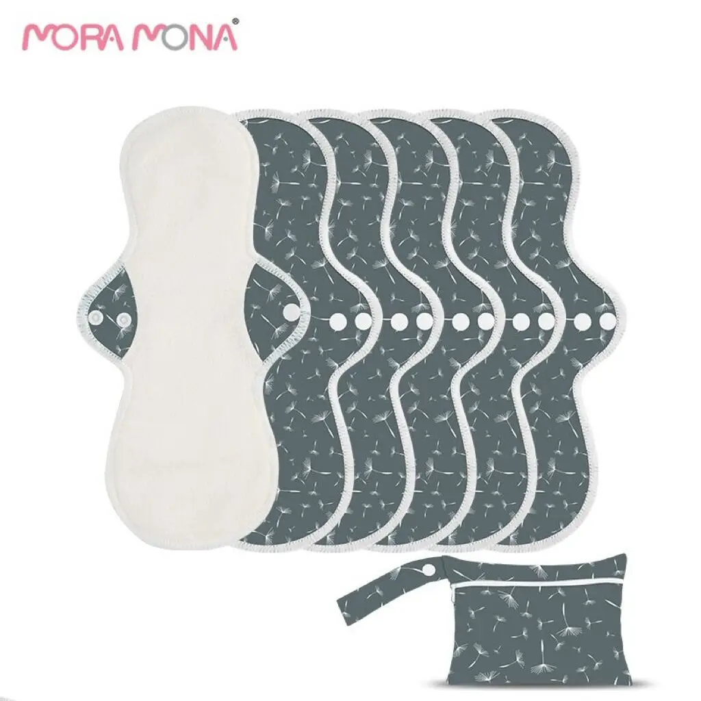

Mora Mona Healthy Feminine Hygiene Bamboo Terry Thicken Menstrual Pads Postpartum Nursing Sanitary Pads Matching Waterproof Bags