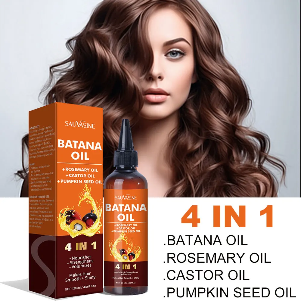 4 IN 1 Batana Hair Oil Nourishes Hair Follicles And Smoothen 120ML