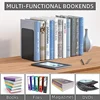 Simple ins wind book stand metal desktop book stand student book block large thickened 2 pieces storage rack stationery black 4