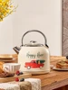1.7L White Retro Automatic Electric Kettle Water Boiler Strix Thermostat 304Stainless Steel 24x20x26cm 1