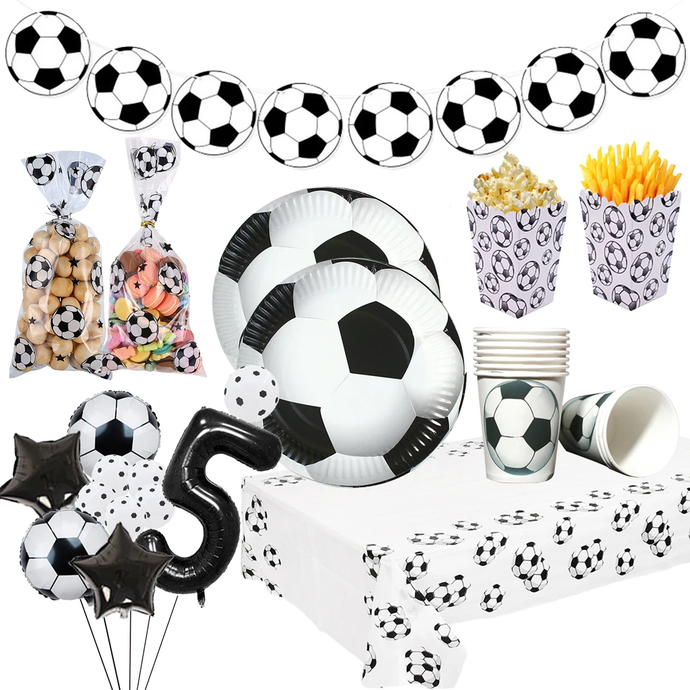 BirthdayDecorSoccerThemePartyPartySuppliesSoccerPlatesNapkins