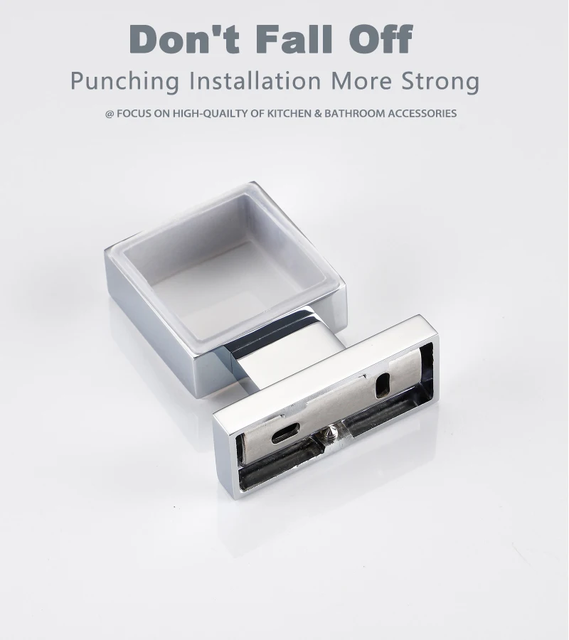 Description Picture 3 of itemHigh Quality Brass Soap Holder Wall Mount Square Ceramic Soap Dish Modern Bathroom Hardwares Accessories