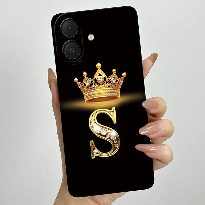 Luxury Crown Letters Soft Phone Case with Camera Protection