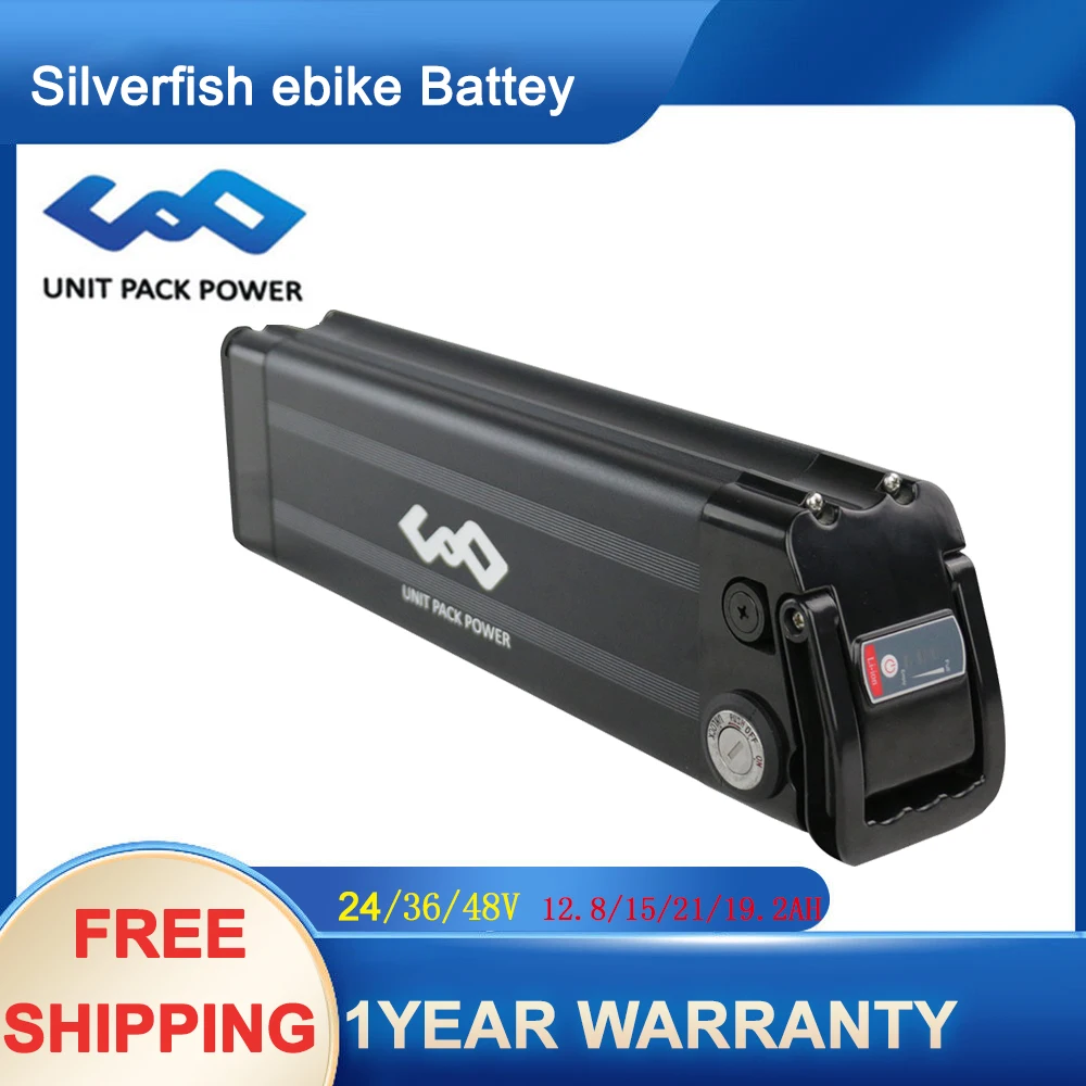 

Silverfish 36v17.5AH Folding Lithium Ebike Battery 48V 12.8AH 15AH Electric Mountain Bike Li-ion Battery for250W-500W Motor