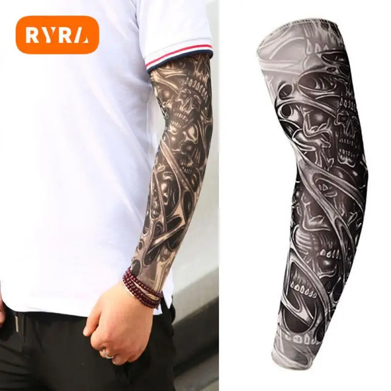 

Sleeves 3d Tattoo Quick-drying Easy Slip On Breathable Comfortable Quick- Arm Sleeves For Cycling Arm Warmers For Summer