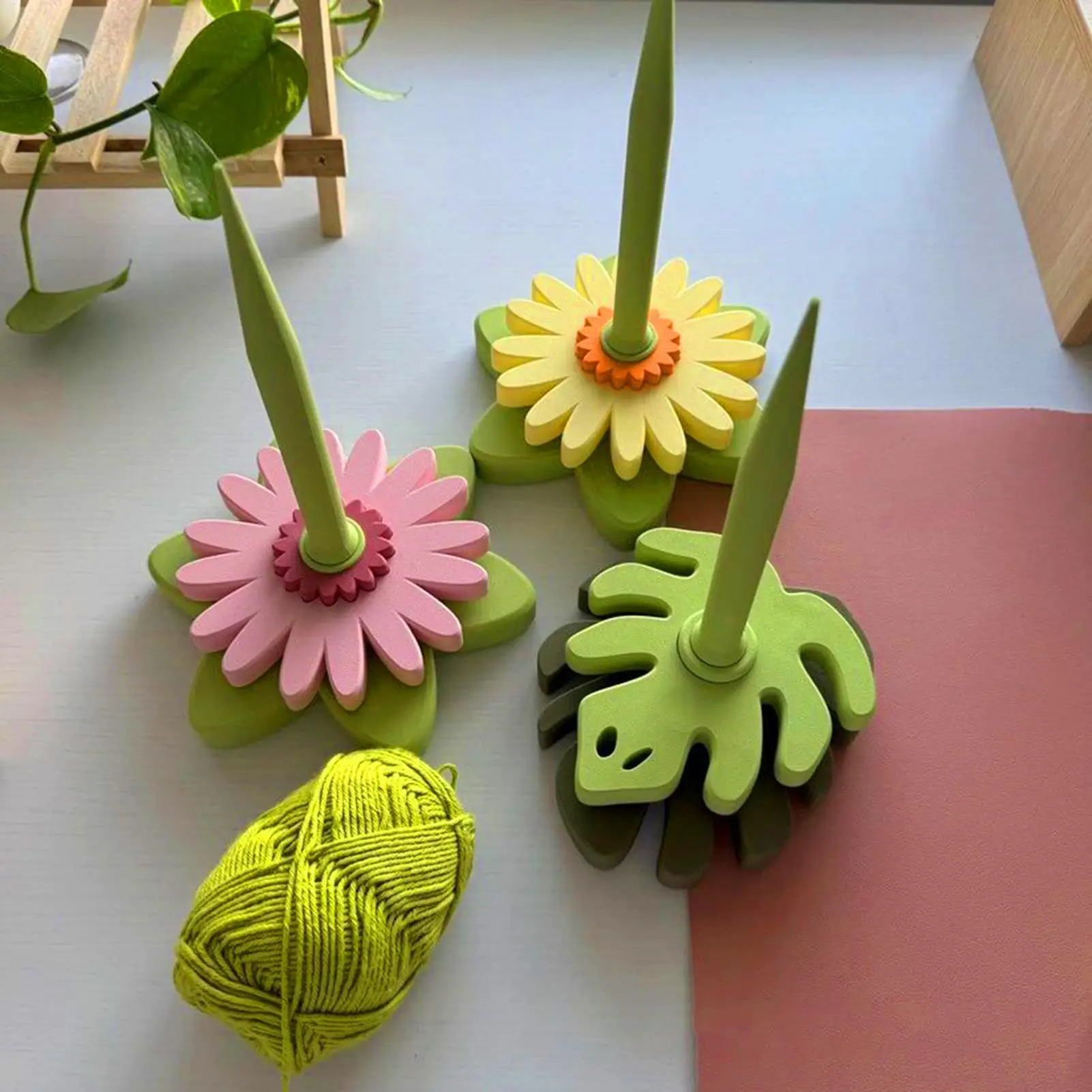 Spin Yarn Holder For Crocheting 3D Printed Yarn Holder Stand Accessories For Spool Knitting Sewing Crafts Arts Adults Beginners