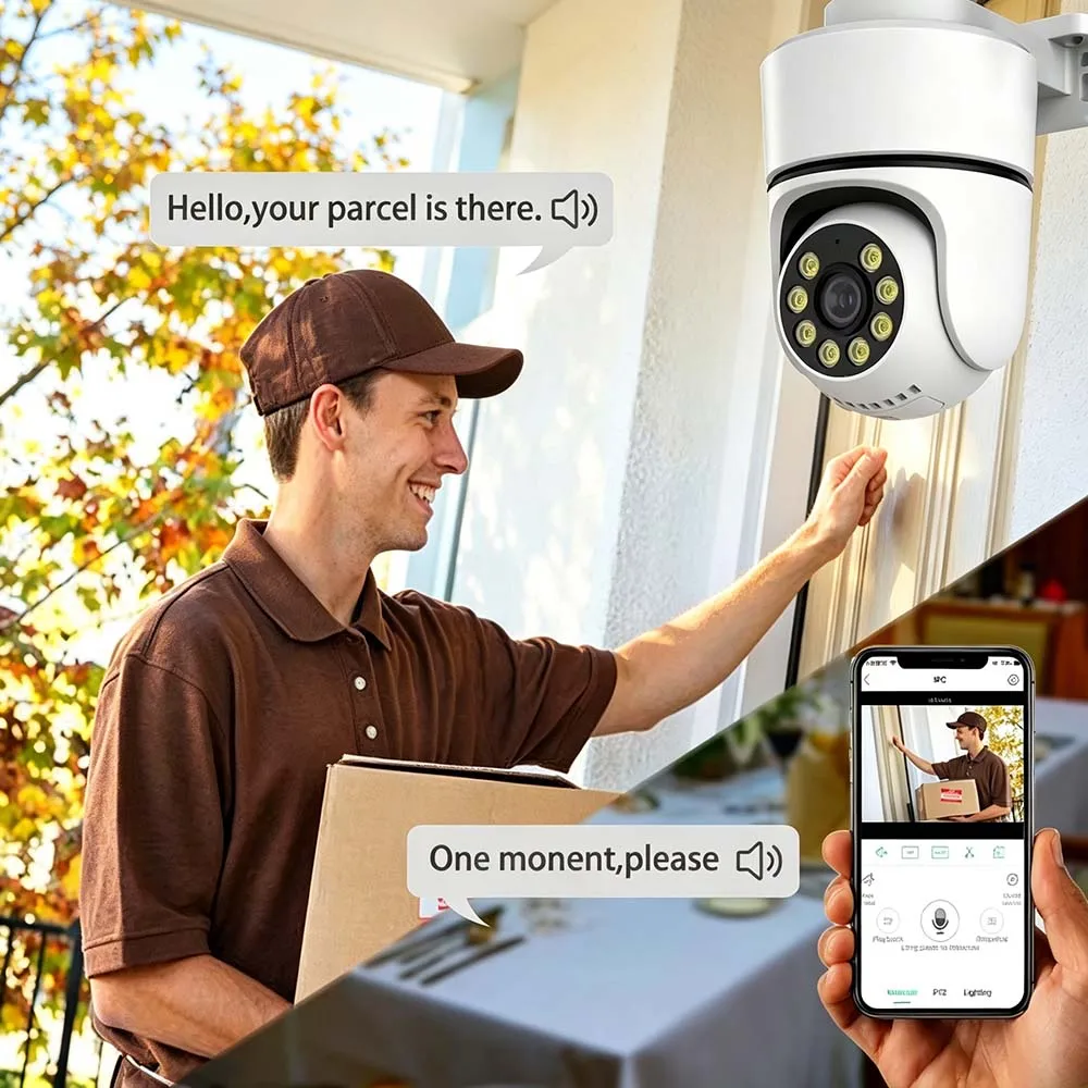 4K/5MP PTZ PoE IP Security Camera CCTV Surveillance Camera Outdoor Onvif Color Night Vision Motion Detection 2-way Talk SD Slot 4