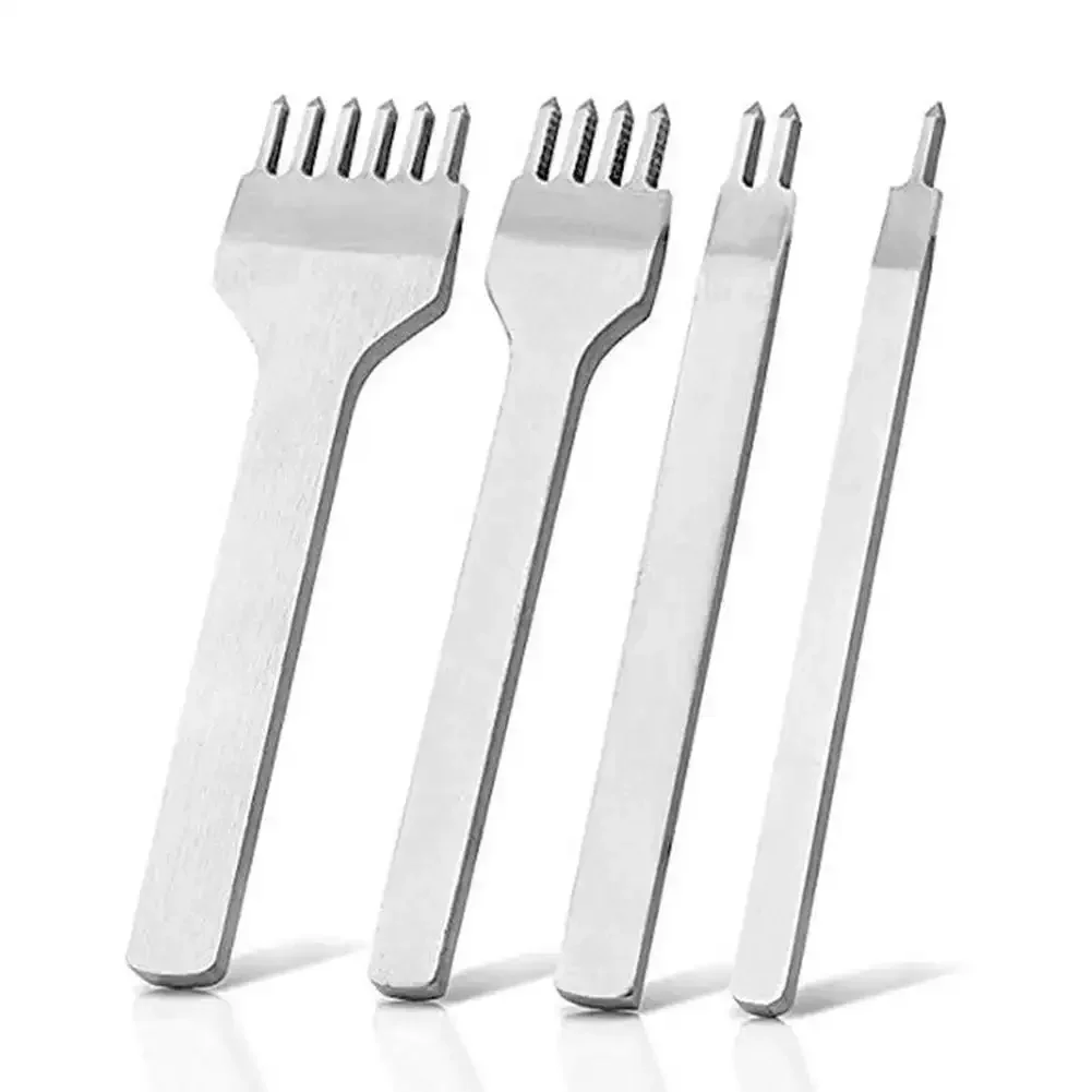 DIY Leather Craft Punching Hole Tools Leather Stitching Sewing Punches 1+2+4+6 Leather Craft Spacing Punch Accessories 3/4/5/6mm