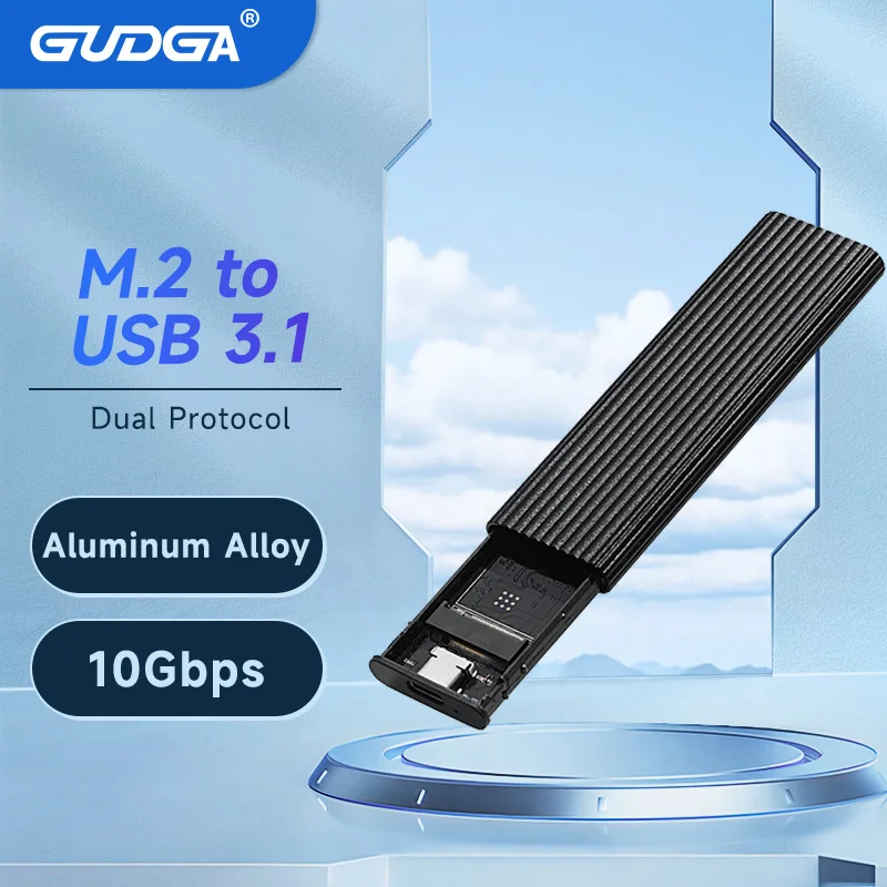 

Dual Protocol M.2 NVME NGFF SSD to USB 3.1 Case 10Gbps M2 NVMe Case, M2 NVMe PCIE/NGFF SATA SSD Box with OTG Adapter for M.2 SSD