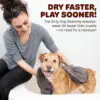Pet Cat Absorbent Towel Dog Bath Towel Golden Hair Blanket Large Absorbent Quick-drying Teddy Small Dog Bath Supplies 2