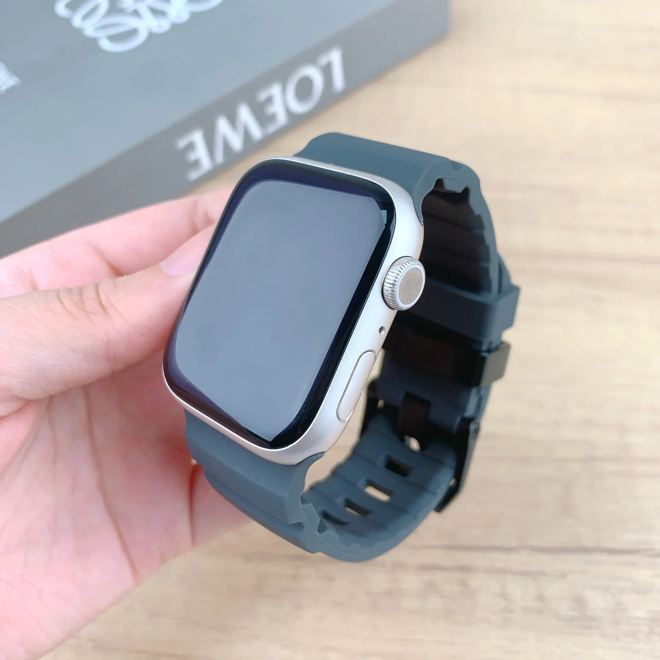 Sport-Silikonarmband für Apple Watch Ultra 2 10 9 8 7 6 SE 5 4 Titan-Metallarmband für iWatch 42 mm 44 mm 45 mm 46 mm 49 mm – Detail 20