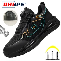 swivel buckle Safety Boots Men's Work Sneakers Battlefield Boots Breathable Steel Toe Shoes Safety stab-proof men's boots