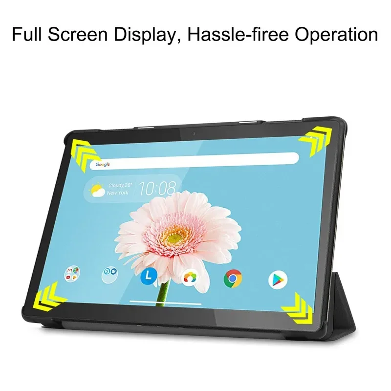 LenovoTabM10TB-X505Fレノボカバー付き Lenovo M10 HD,x505l,x505f,x605f,折りたたみ式スタンド,磁気