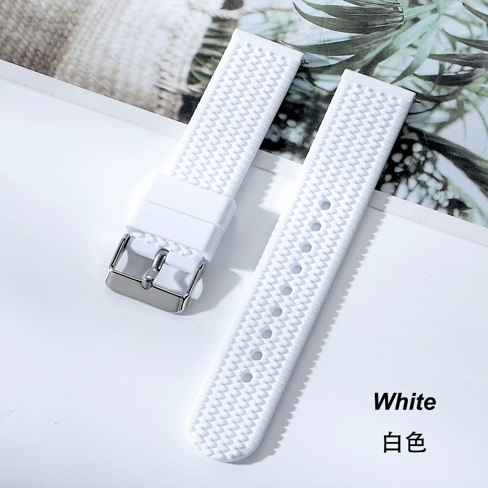 Premium Silicone Quick Release Watch Band – Soft Rubber Strap Replacement Wristband