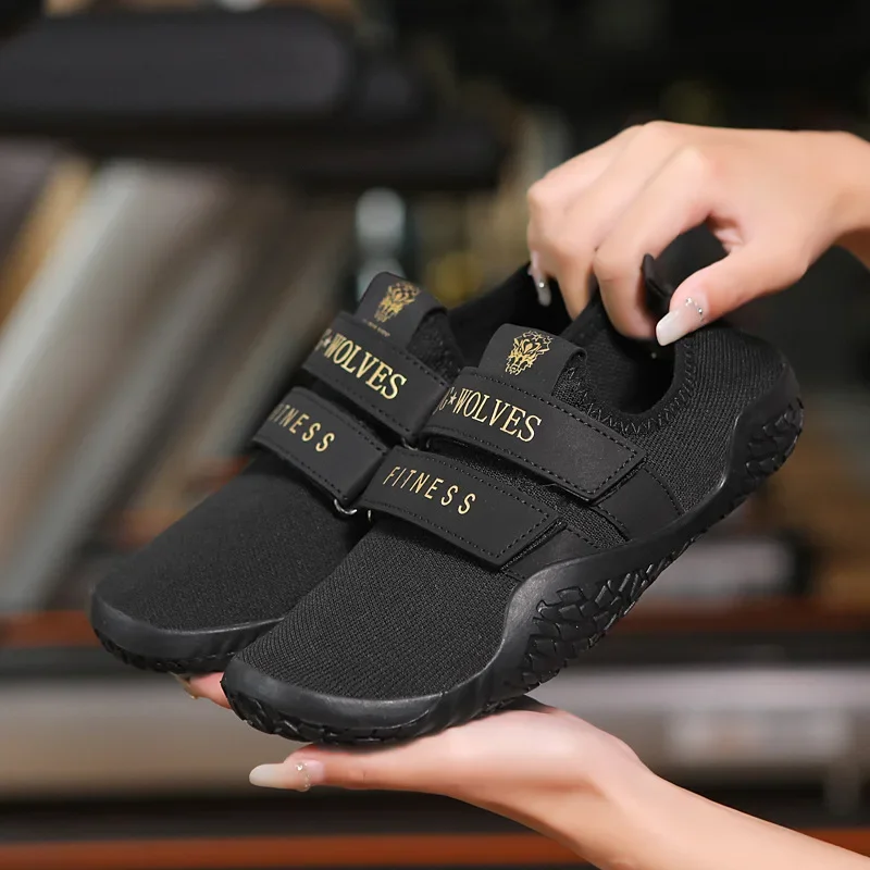 Indoor Fitness Squat Shoes Professional Deadlift Weightlifting Dumbbell Strength Training Shoes Anti-slip Breathable Gym