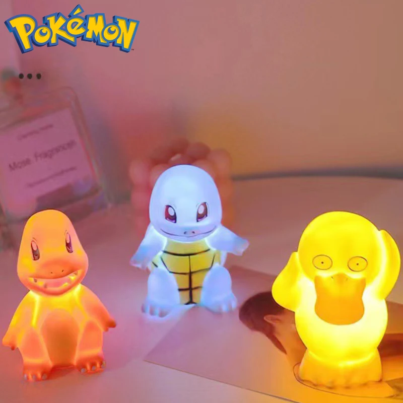

Pokemon Gengar Psyduck Charmander Squirtle PVC Anime Doll Model Cartoon Night Light Decoration Children's Toys Birthday Gifts