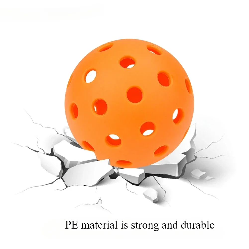 6PC 74MM 40 Holes Luminous Pickleball Durable Multicolor Elastic Tennis Glow In The Dark PE Ball Indoor Outdoor Competition Ball pickleball balls
