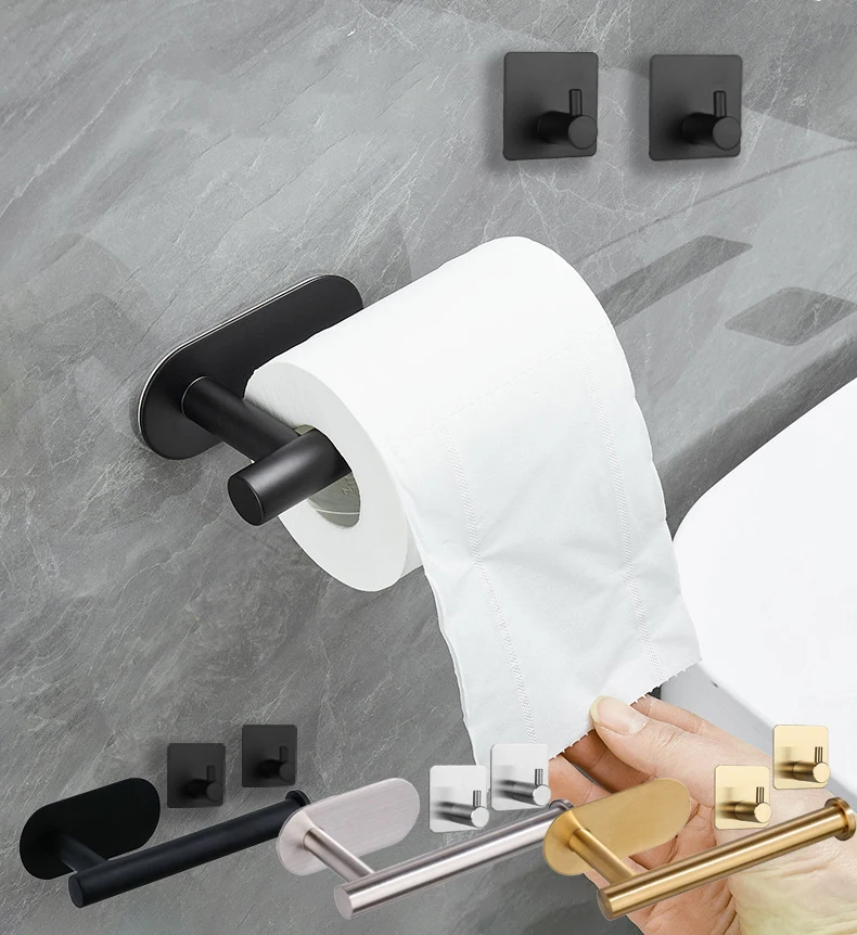 ที่ใส่กระดาษชำระแบบไม่ต้องเจาะ, ที่แขวนกระดาษชำระแบบติดผนัง, ตะขอแขวนกระดาษทิชชูสแตนเลส, ที่จ่ายกระดาษชำระสำหรับห้องน้ำ 1