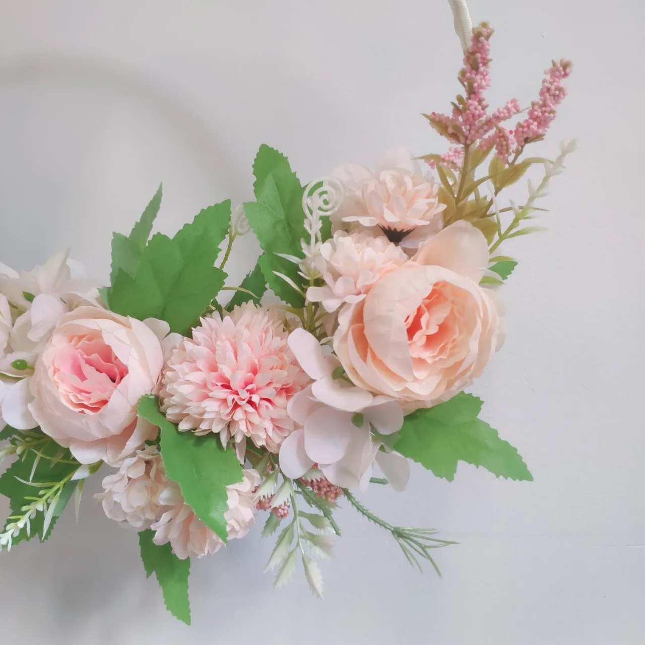Wedding Dusty Rose Pink Rose Bridesmaid Flower Basket Outdoor Lawn wedding Bouquet Bodas y Eeventos Decoraci&oacute;n
