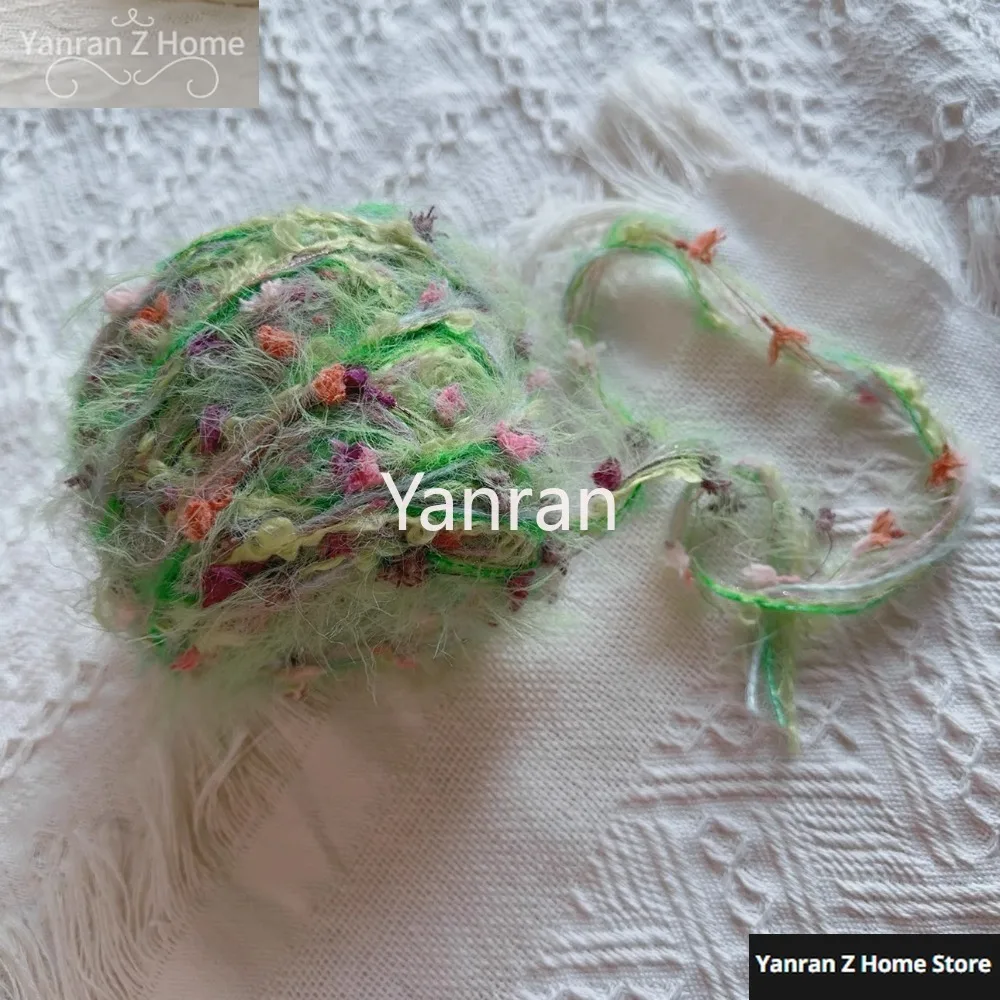 New Hand Mixed Thread Retro Pastoral Oil Painting Series Flower Mixed Thread Handmade DIY Bag Card Holder Hand Ledger Yarn 50g 4