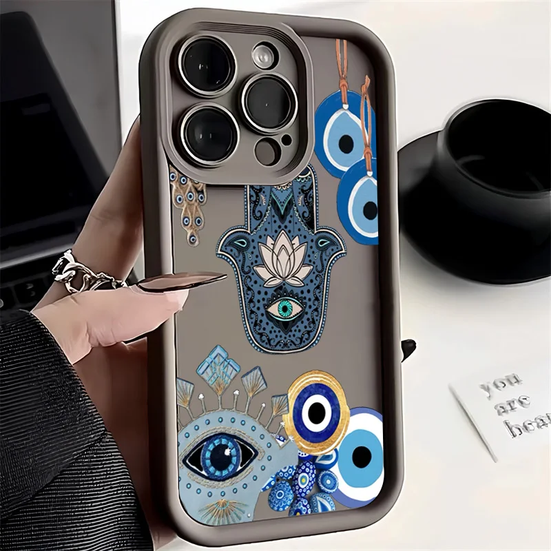 Evil Eye Art Love Heart Pattern Phone Case Cover